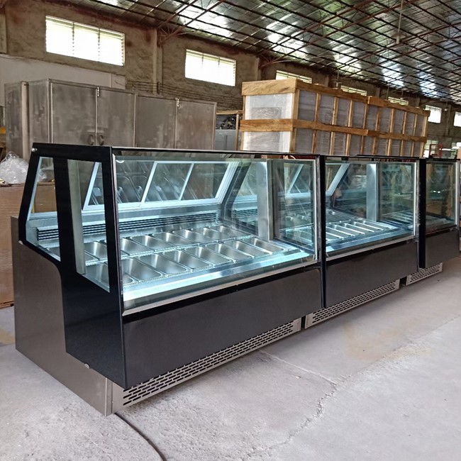 Electric Ice Cream Display Showcase