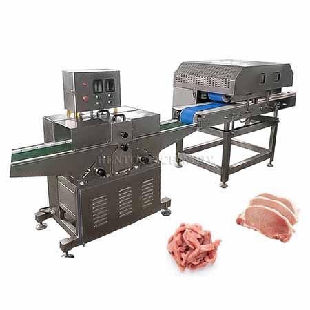 Meat Slicing and Strip Cutting Machine