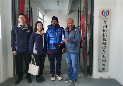 Indian Customer Visited Factory And Purchased 10 Sets Egg Shell Removing Mach...