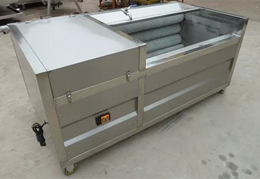 Washingand peeling machine