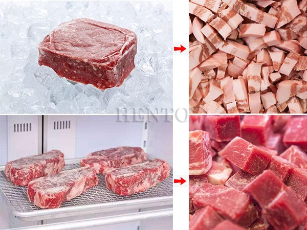 frozen meat dicer machine